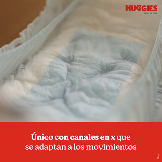 Pañales Huggies Active Sec 3/G 128U